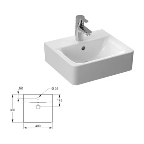 LAVABO 40X36 CUBE CONNECT