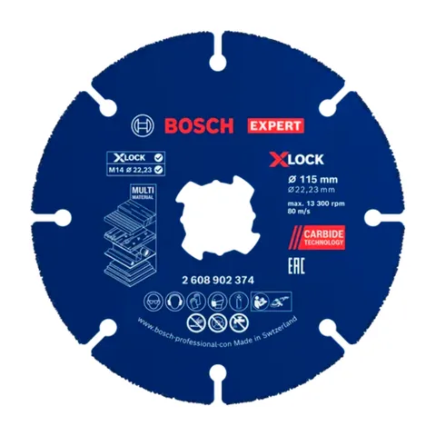 Bosch – EXPERT Carbide višenamenski disk X-LOCK 115mm, 10 komada displej – 2608902376