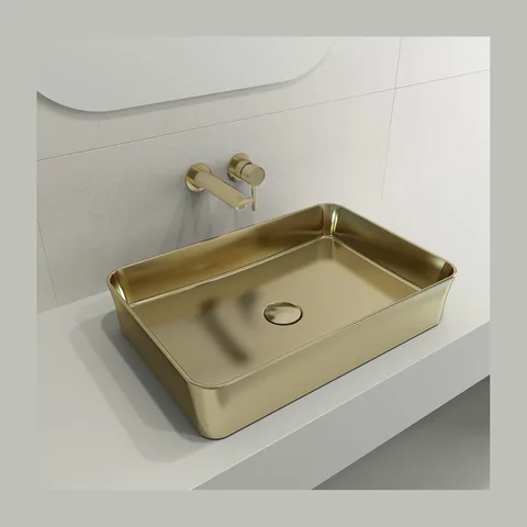 LAVABO SOTTILE 55×38 MAT ZLATNI SQUARE BOCCHI