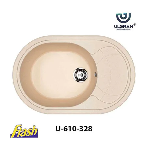 Granitna sudopera usadna okrugla – ULGRAN – U-610 (5 boja) (328 – BEŽ)