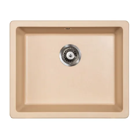 Metalac QUADRO U 50 granitna sudopera podgradna šampanj 570×470 mm – Ø90 (360399)