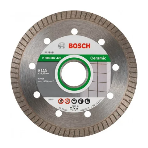 Bosch dijamantska rezna ploča 115 x 22,23 x 1,4 x 7 mm Best for Ceramic Extra-Clean Turbo 2608602478