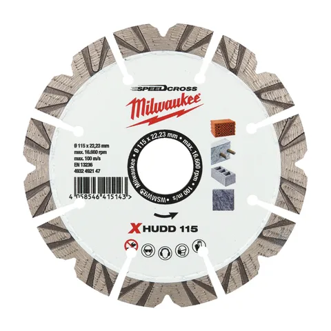 Milwaukee Dijamantski disk XHUDD, 115 x 22,23 mm, Speedcross Premium, 4932492147