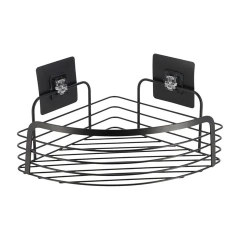 Tendance ugaona polica, samolepljiva 3M metal, crna