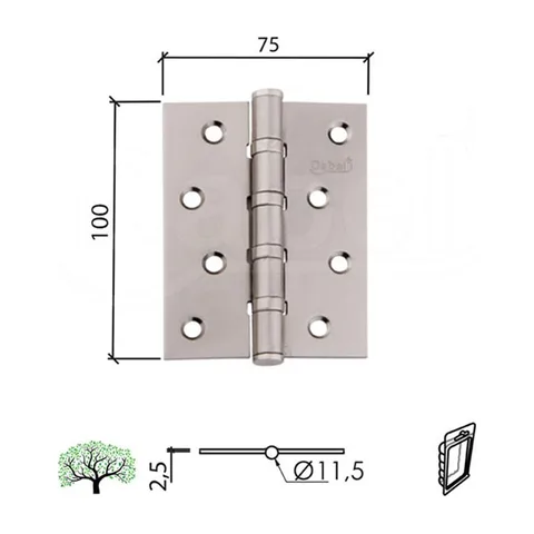 Sarka SP9036 Brodska za Vrata B-Ni 100x75x2,5mm 0102205