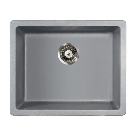 Metalac QUADRO U 50 granitna sudopera podgradna grafit 570×470 mm – Ø90 (375053)
