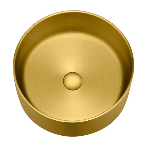 METALNI LAVABO WBTD38G okrugli zlatni inox