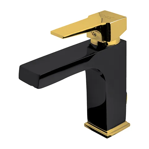 AQUA crno zlatna baterija za lavabo