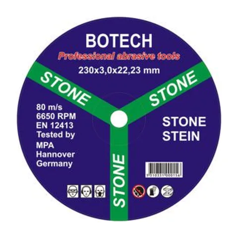 BRUSNA PLOČA ZA KAMEN 115X3X22 BOTECH