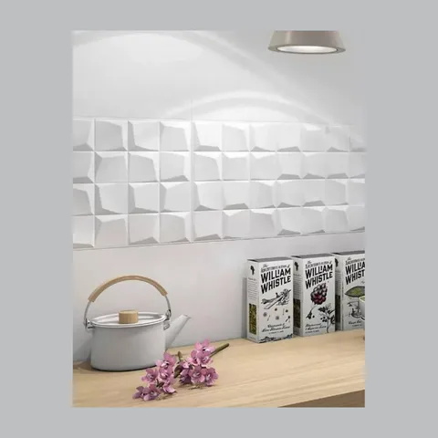 Keramičke pločice Blanco Brillo i dekor Terra Brillo 3D 30×90