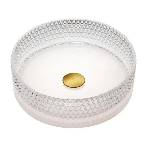 LAVABO F40X12.5 STAKLENI BELI