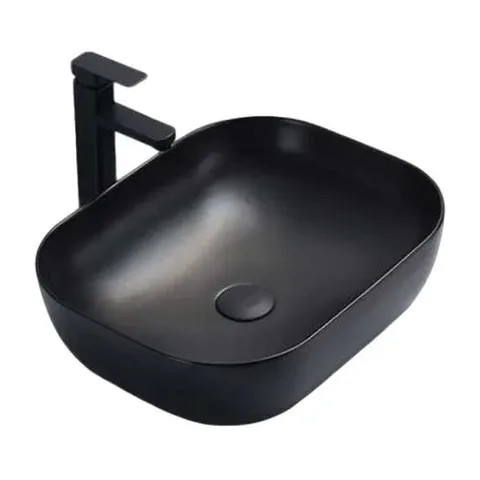 LAVABO MANILA NADGRADNI 50.5X40.5X14 BLACK MAT WB9207