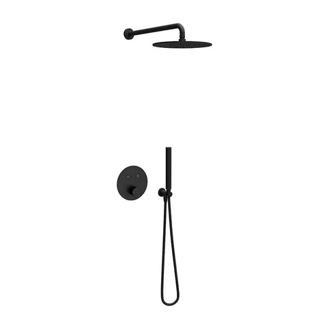 COPEN round Termostatski set matt black 1