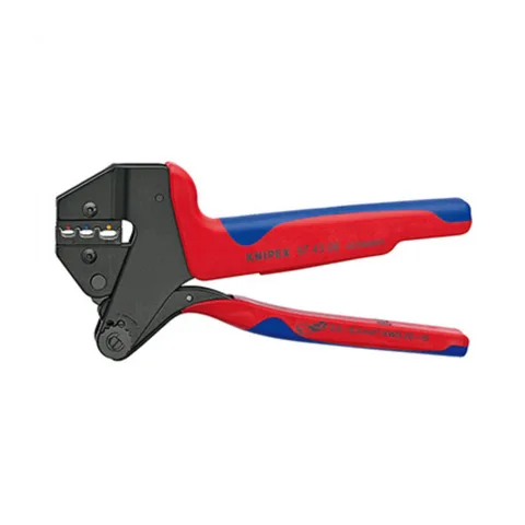 Knipex – Klešta za krimpovanje sa umetkom za izolovane kablovske stopice i konektore – 97 43 06