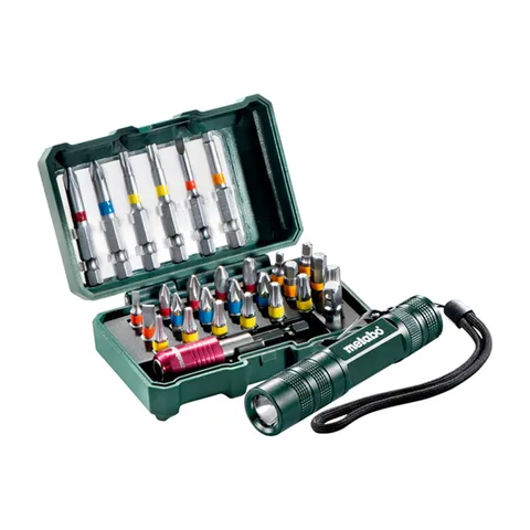 Metabo – Set bitova 29 kom + mini lampa – 626721000