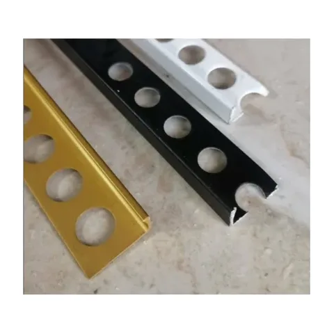Aluminijumska ravna završna lajsna P6 Crna
