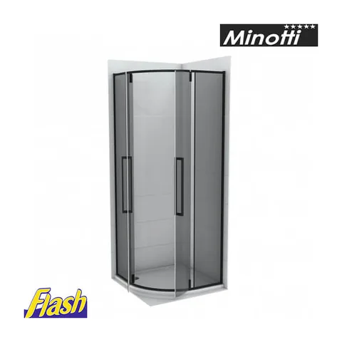 Tuš kabina polukružna Minotti Concept Absolut Black