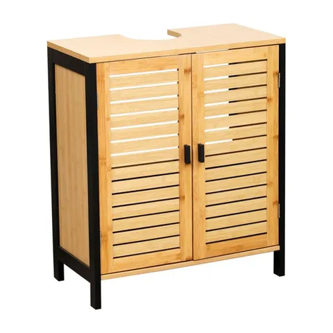 Tendance Cebu kupatilski ormarić 70x60x30 cm MDF/bambus crna (9900704)