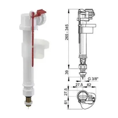 Plovak Alca plast vertikalni 3/8″ A18