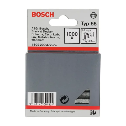 Bosch spajalica sa uskim leđima tip 55 6 x 1,08 x 16 mm – 1609200372