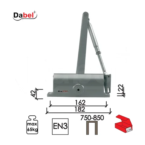 Zatvarač za vrata 4027 Silver 182(162)x42(22)mm 45-65kg Q 3303052