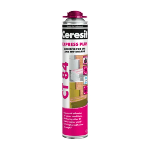 PUR PENA PIŠTOLJSKA ZA LEPLJENJE STIROPORA CT84 750ML CERESIT