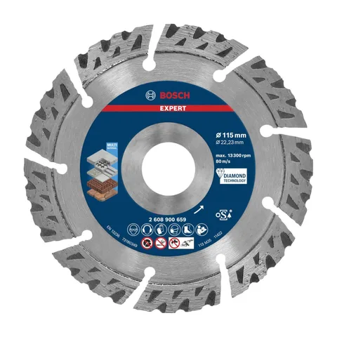 Bosch – EXPERT MultiMaterial dijamantska rezna ploča 115 x 22,23 x 2,2 x 12 mm – 2608900659