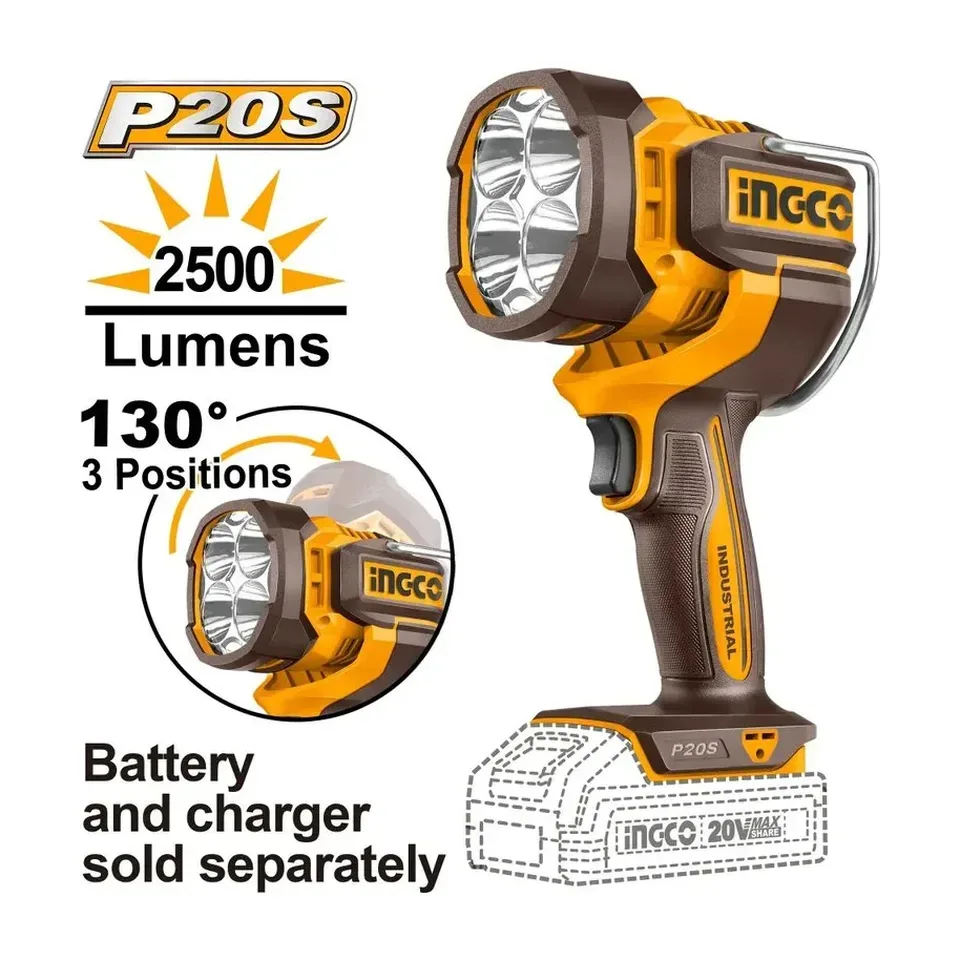 Aku radna lampa Ingco 20V 2500 lm CWLI20885