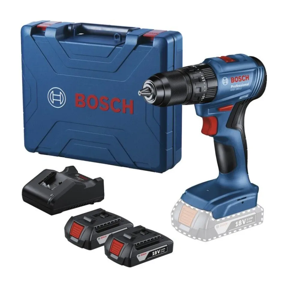 Aku vibraciona bušilica Bosch GSB 185-Li 18 V, 2x2.0 Ah