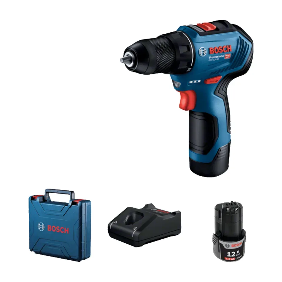 Akumulatorska bušilica Bosch GSR 12V-30 / 2x2.0 Ah 06019G9000