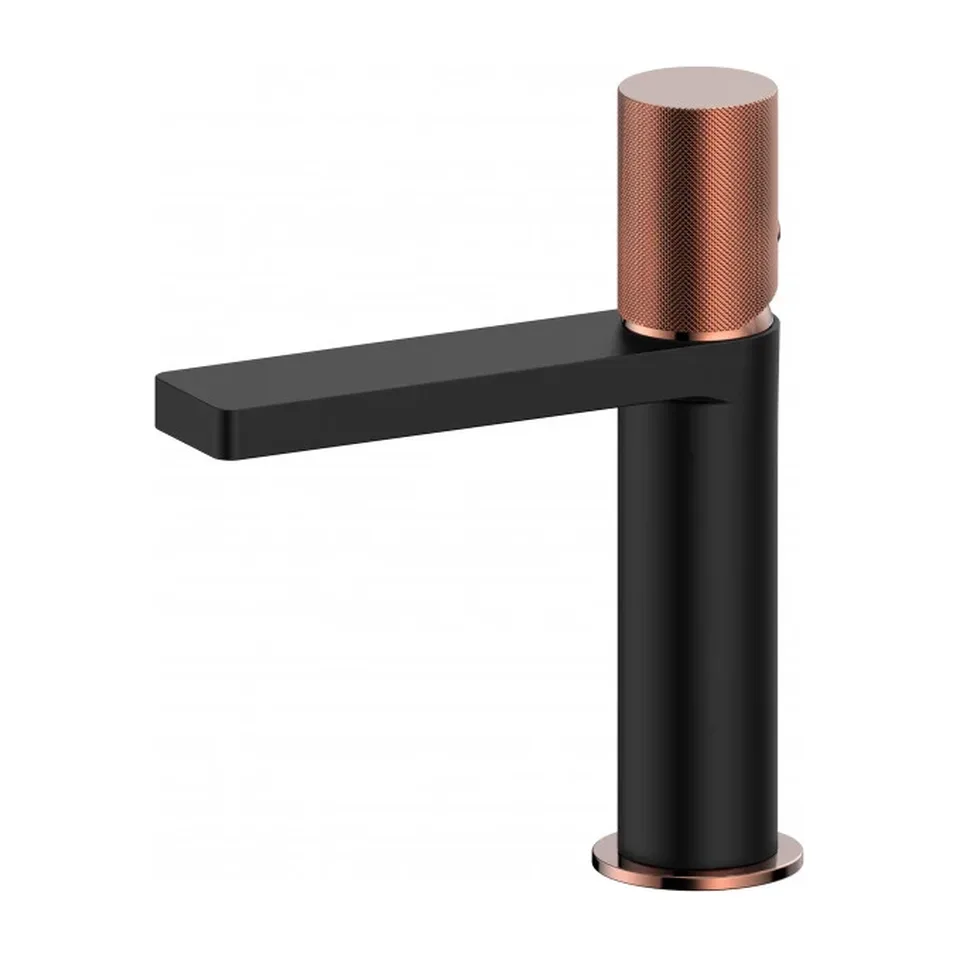 Baterija za lavabo Copen Nook Grip mat crna / roze zlato