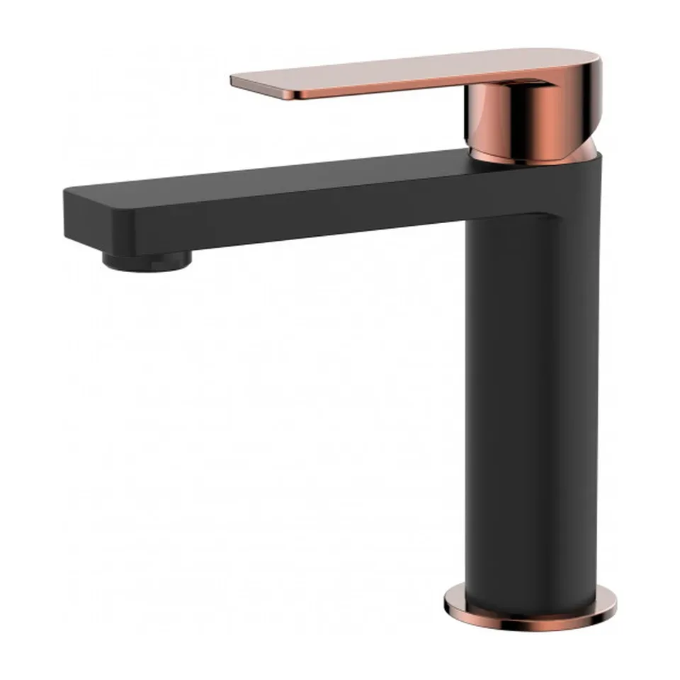 Baterija za lavabo Copen Nook mat crna / rose gold