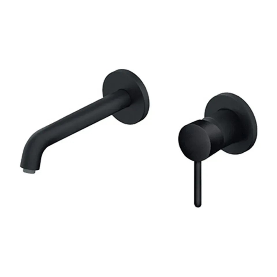 Baterija za lavabo Rosan Dark hrom sjaj zidna 220 mm