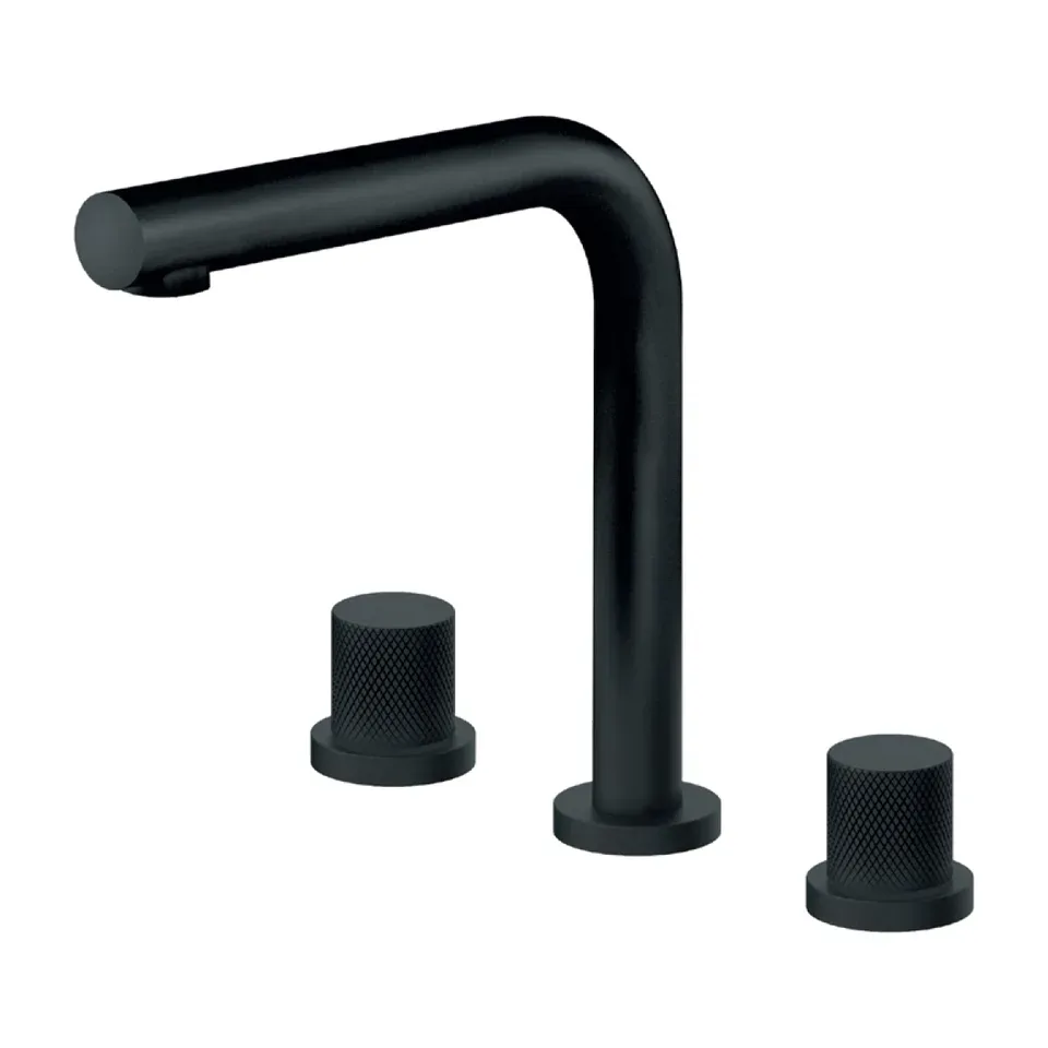 Baterija za lavabo Rosan S2 Black crna visoki izliv