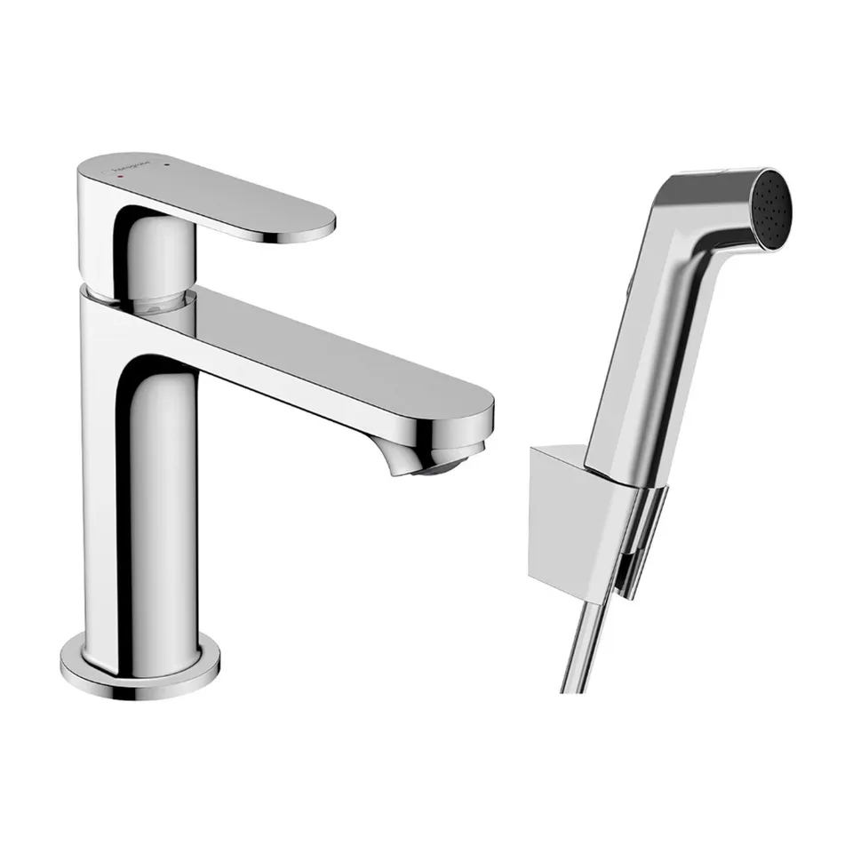 Baterija za lavabo sa bide setom Hansgrohe Rebris S 000 hrom 110 / sa bide setom 160 cm