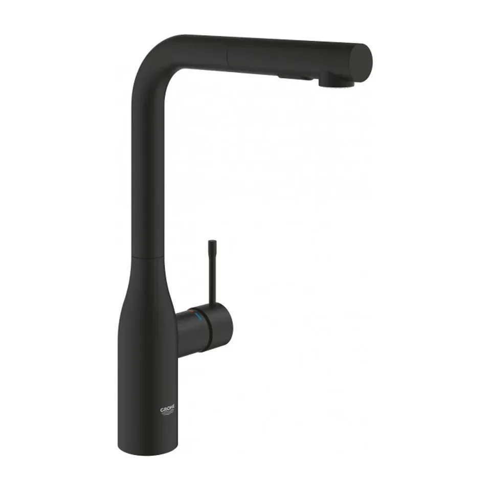 Baterija za sudoperu Grohe Essence KF0 phantom black sa izvlačećim tušem