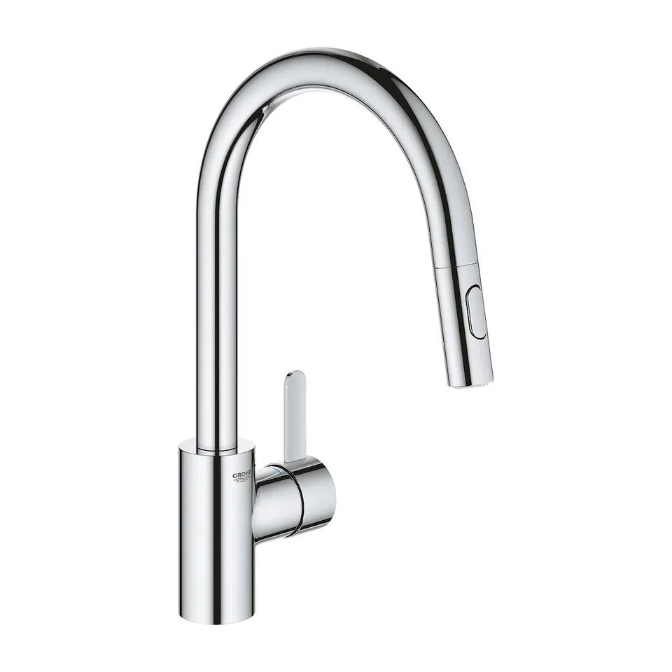 Baterija za sudoperu Grohe Eurosmart Cosmopolitan hrom stojeća, sa izvlačnim tušem