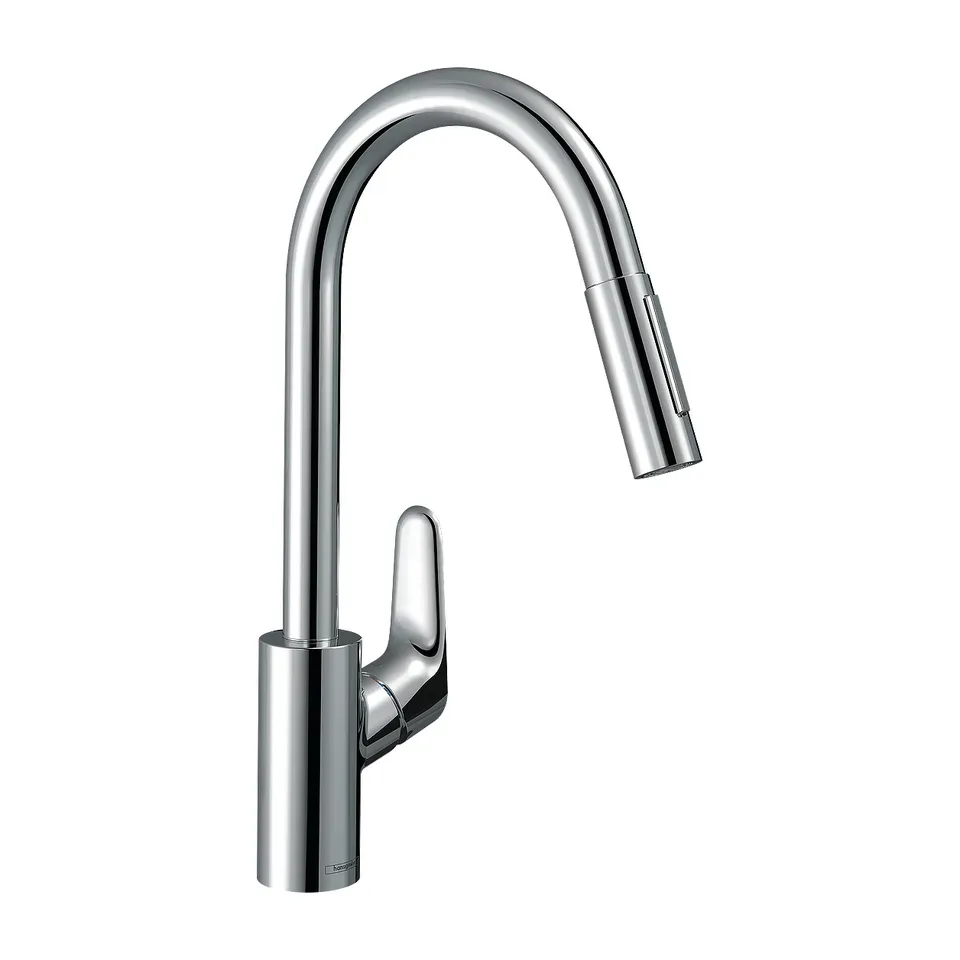 Baterija za sudoperu Hansgrohe Focus hrom 240 / sa izvlačnim tušem