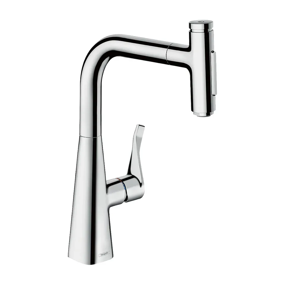Baterija za sudoperu Hansgrohe Metris Select M71 240 000 hrom sa izvlačnim tušem