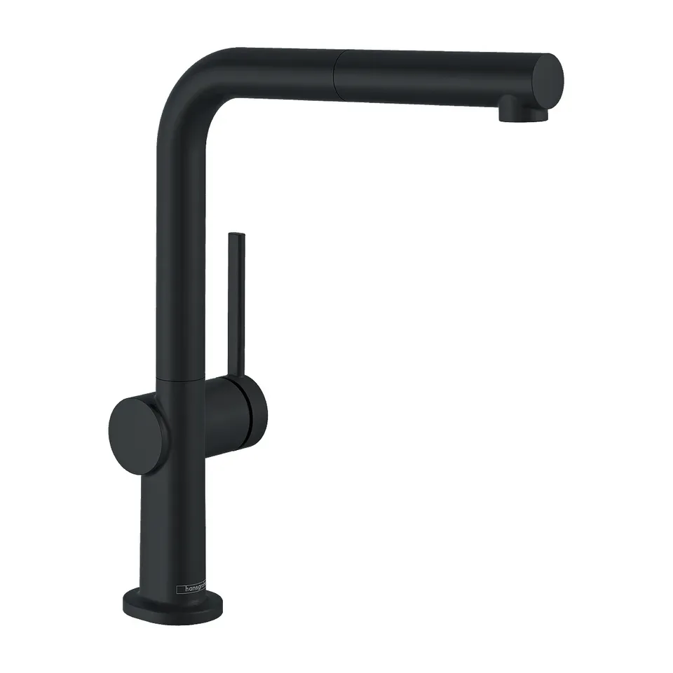 Baterija za sudoperu Hansgrohe Talis M54 270 670 crna mat sa izvlačnim tušem