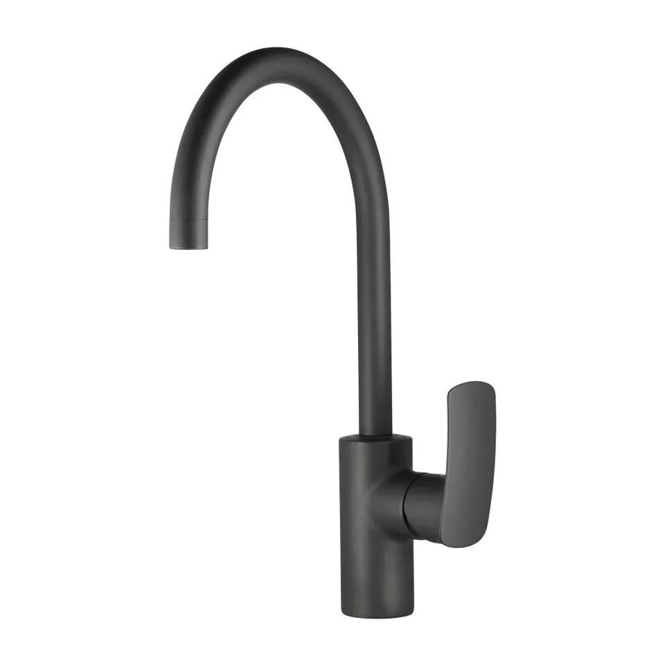 Baterija za sudoperu Herz Elite Black crni mat 3 cevi