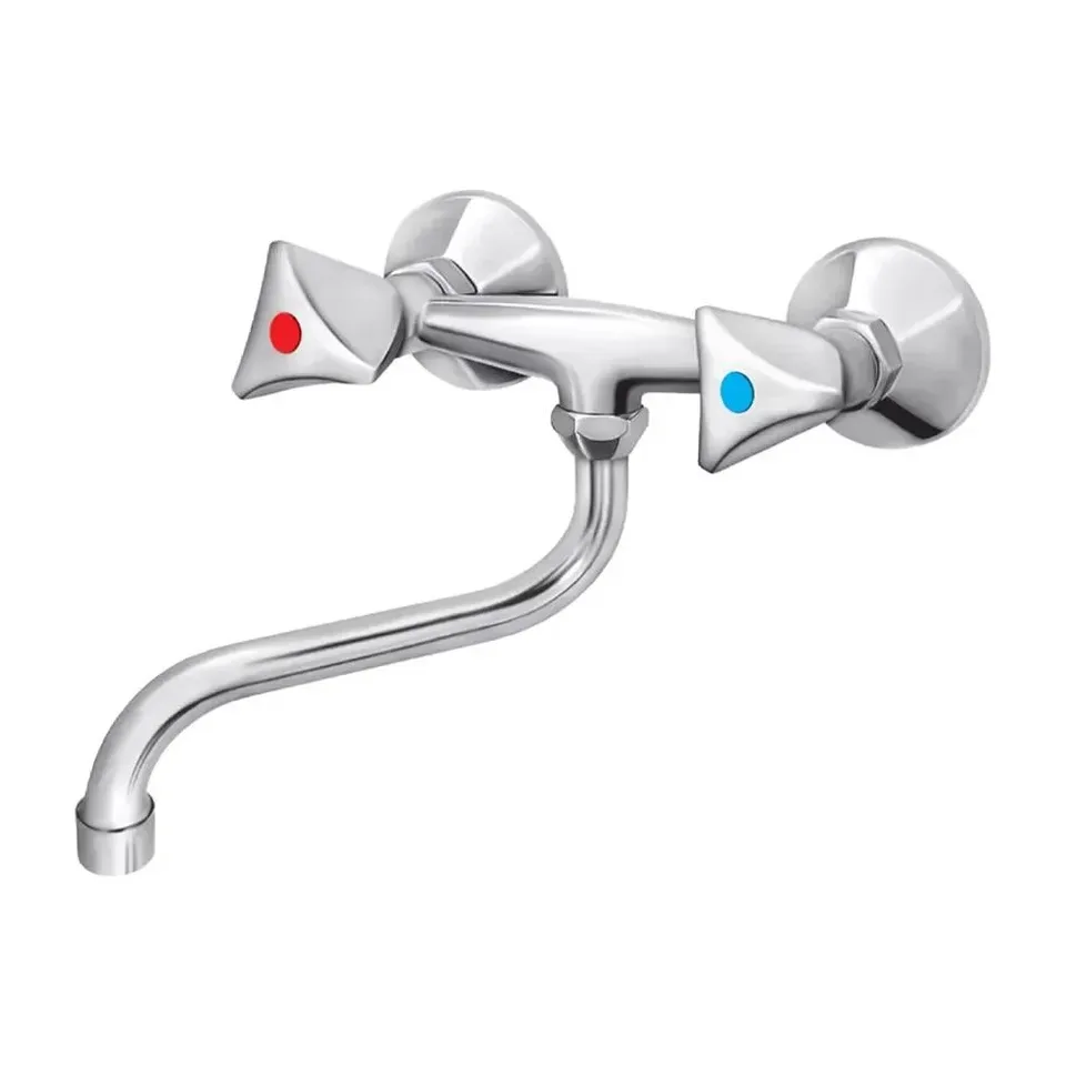 Baterija za sudoperu Rosan Klasik hrom zidna / S izliv 200 mm