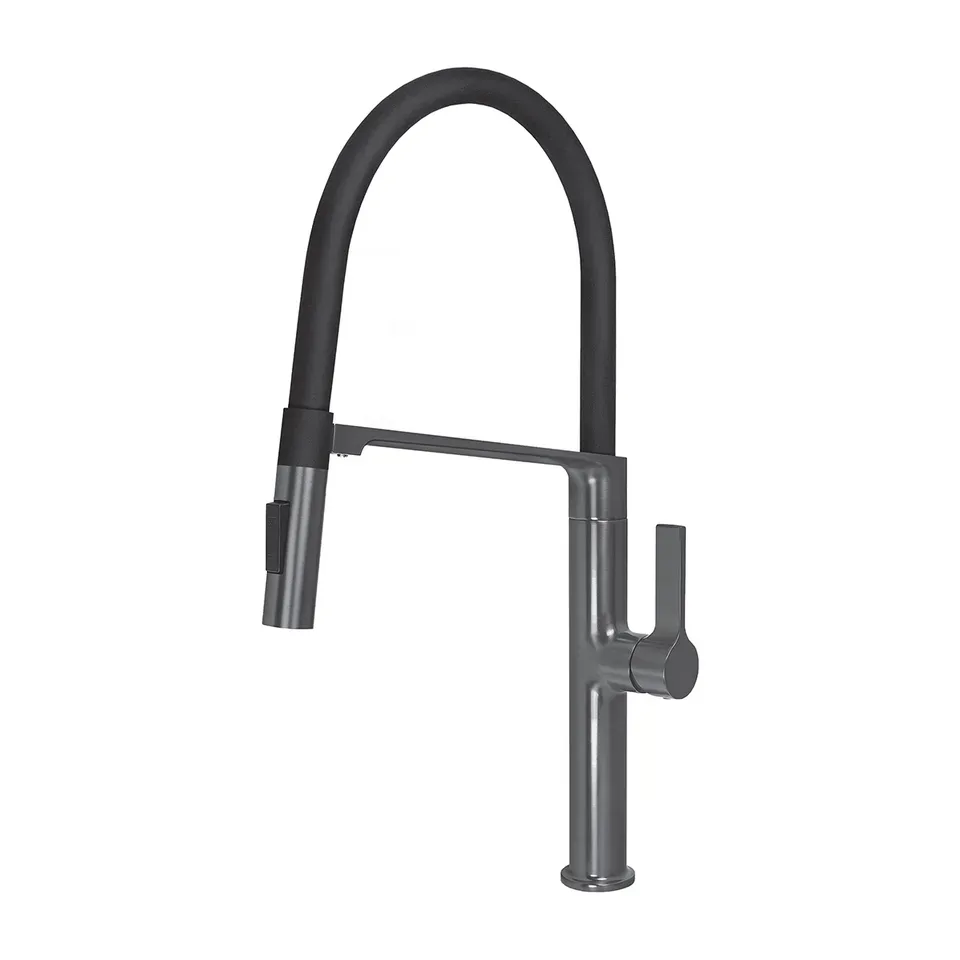 Baterija za sudoperu Rosan Xenon gun metal sa izvlačnim tušem
