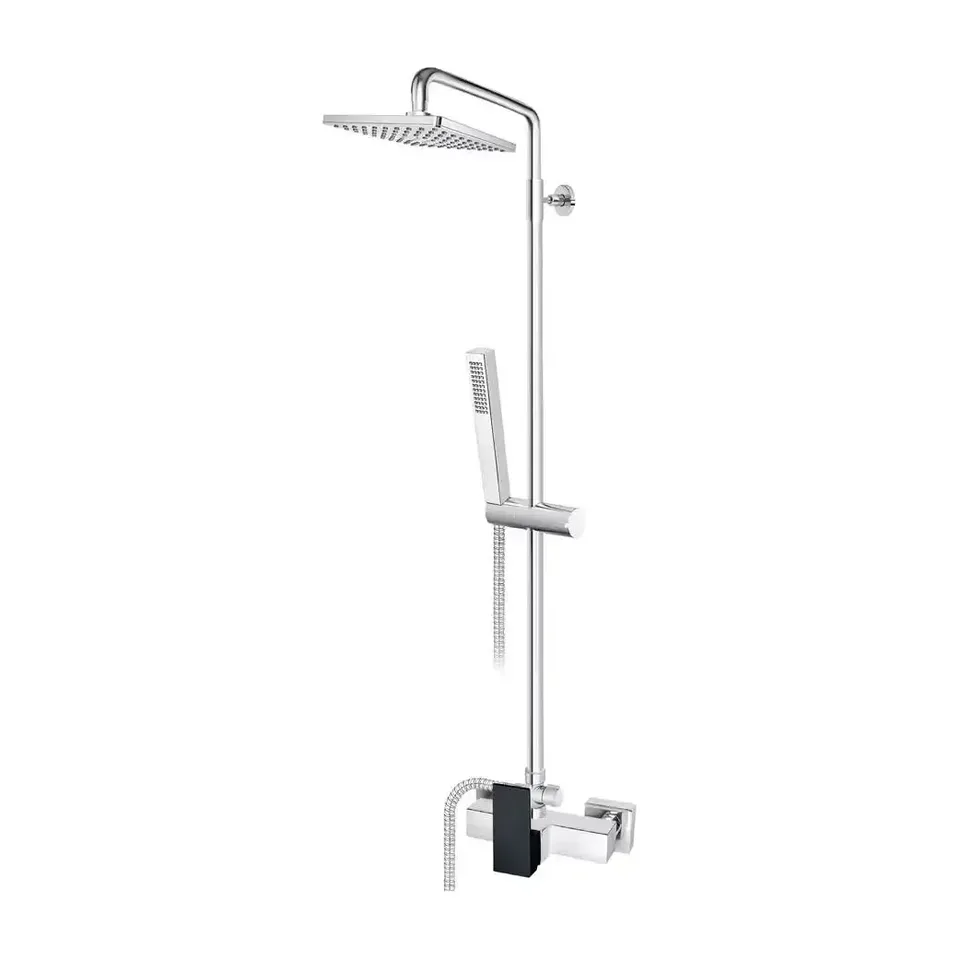 Baterija za tuš Rosan Quadro Black Edition crna za tuš kadu