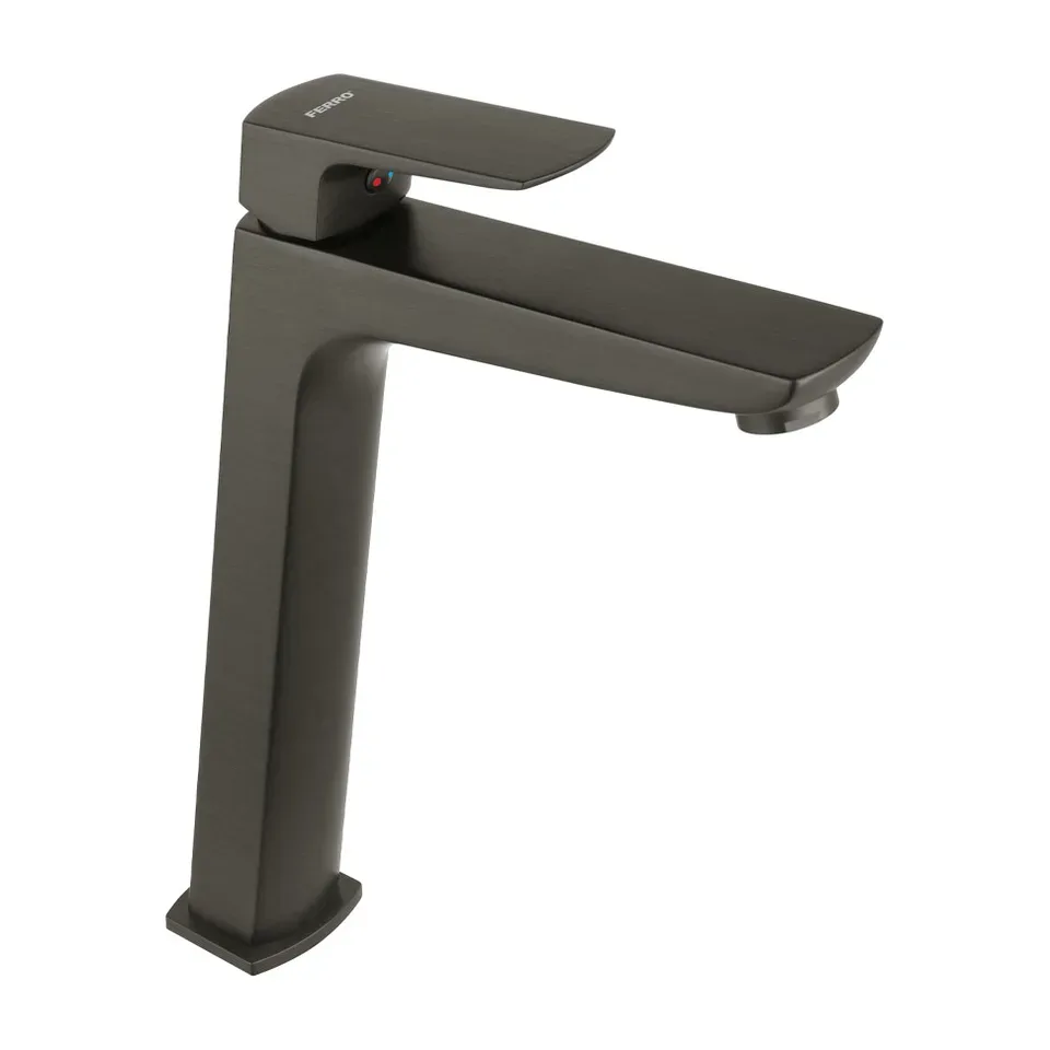 Baterija za umivaonik Ferro Vitto Verdeline gun metal visoka