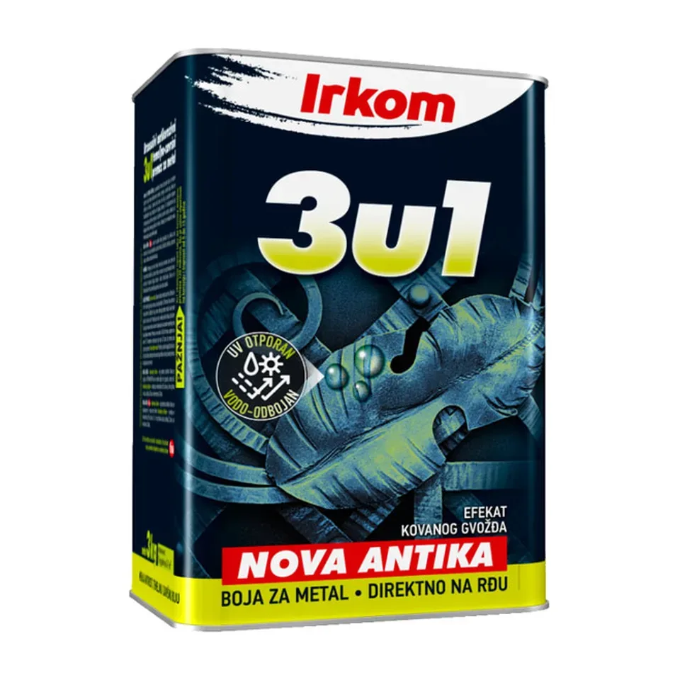Boja za metal Irkom 3u1 Nova Antika bordo, 1 kg