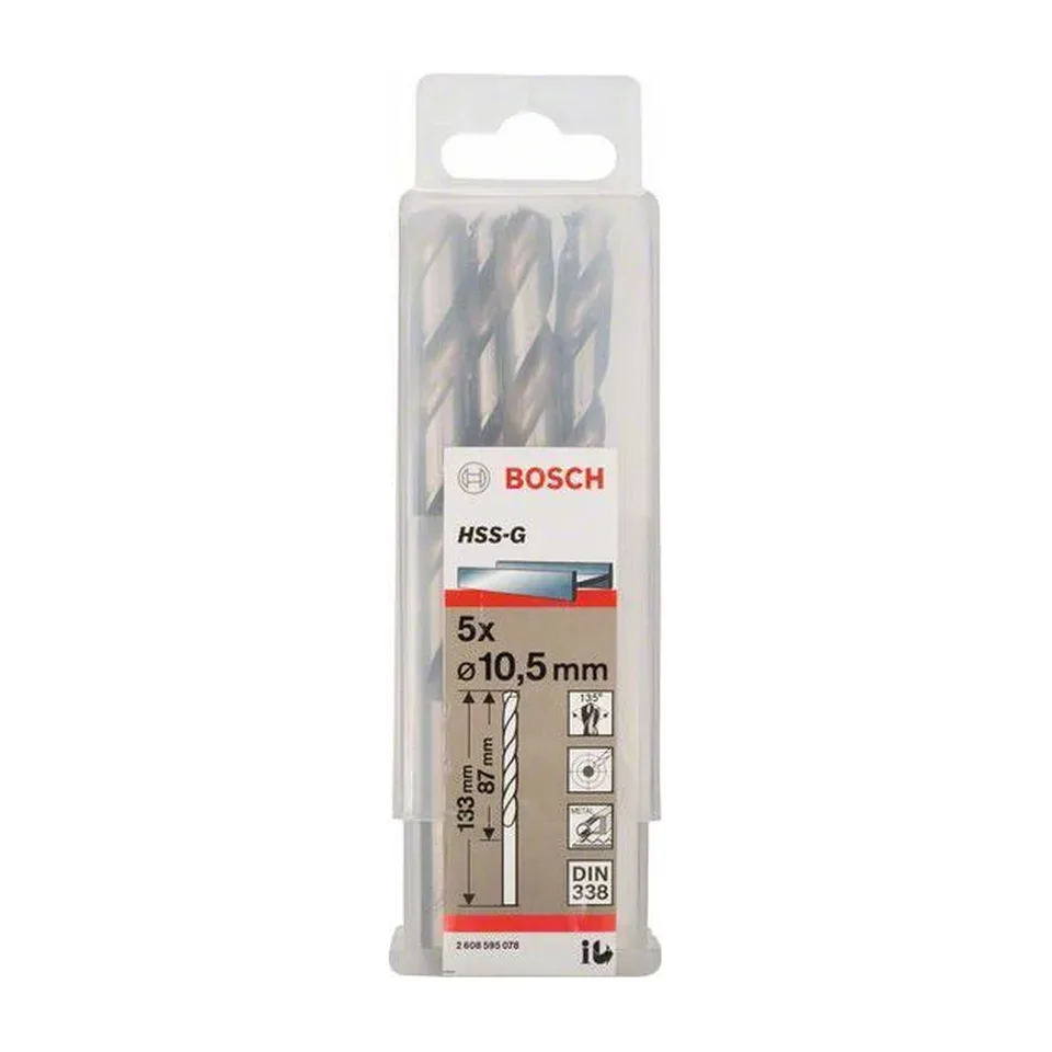 Burgija za metal Bosch Standard Line HSS-G 10,5x87x133 mm, 5 kom
