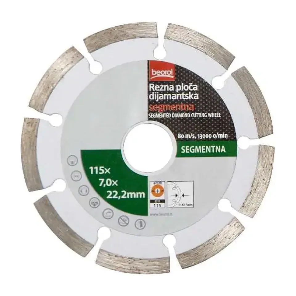 Dijamantska rezna ploča Beorol segmentna 230 mm
