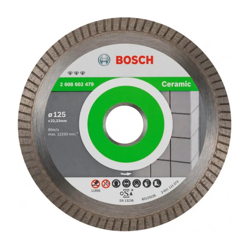 Dijamantska rezna ploča Bosch Best for Ceramic Extra-Clean Turbo 125 x 22,23 x 1,4 x 7 mm