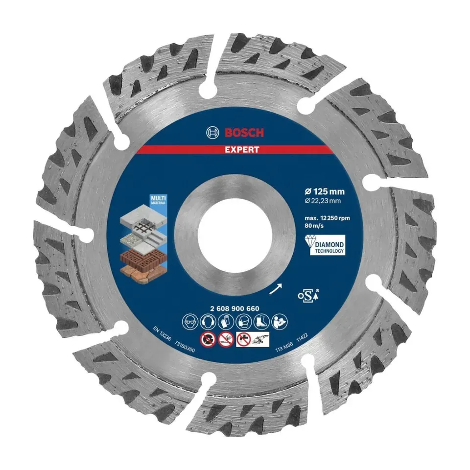 Dijamantska rezna ploča Bosch EXPERT MultiMaterial 125 x 22,23 x 2,2 x 12 mm